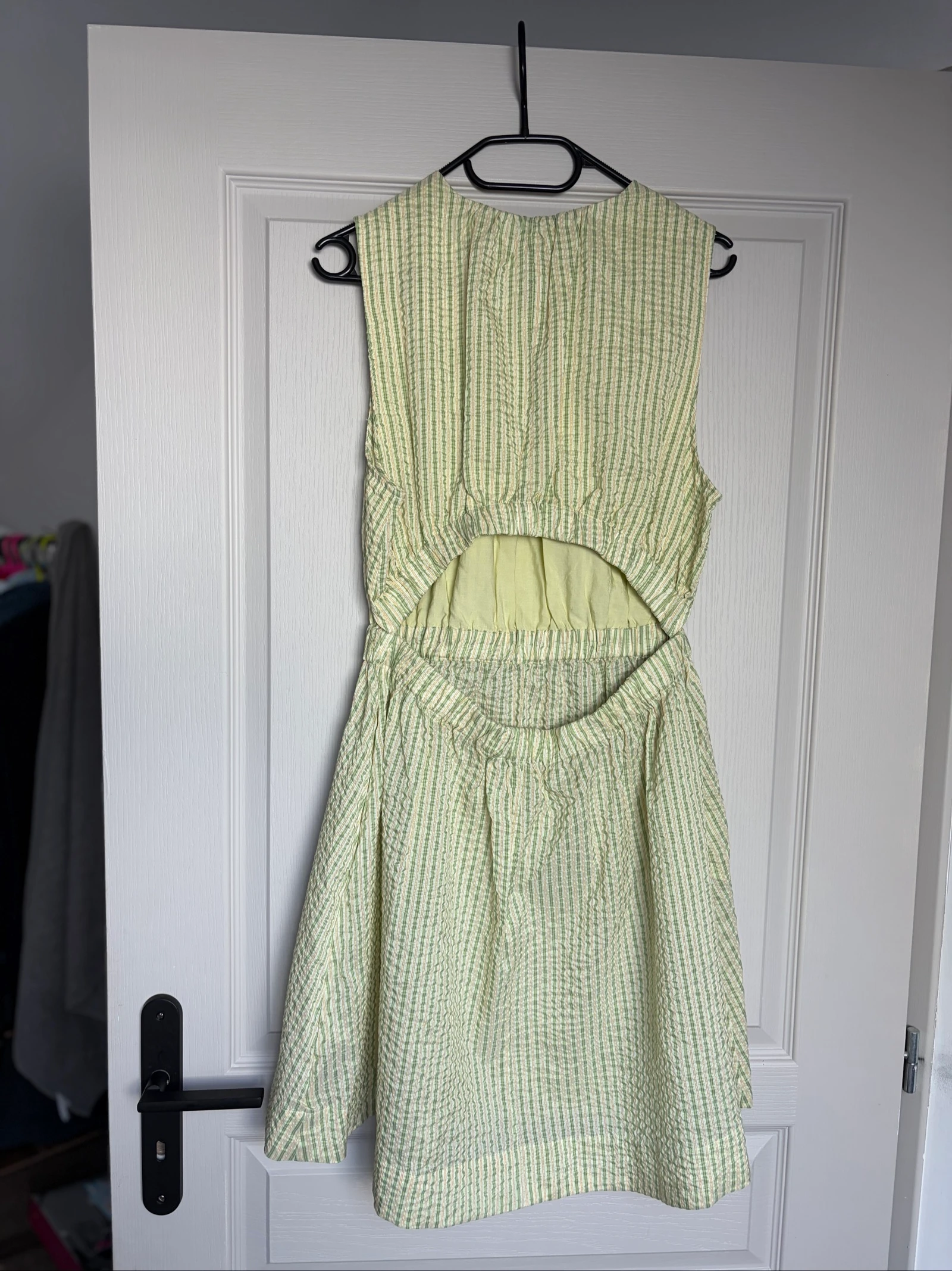 Vestido de verão Esprit verde texturizado costas nuas – Tamanho pequeno 42 – Novo com etiqueta – photo 3
